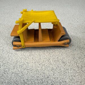 Flinstones Car Vintage 1990 Hanna-Barbera Toy‎ Vehicle Yellow Canopy Flintmobile